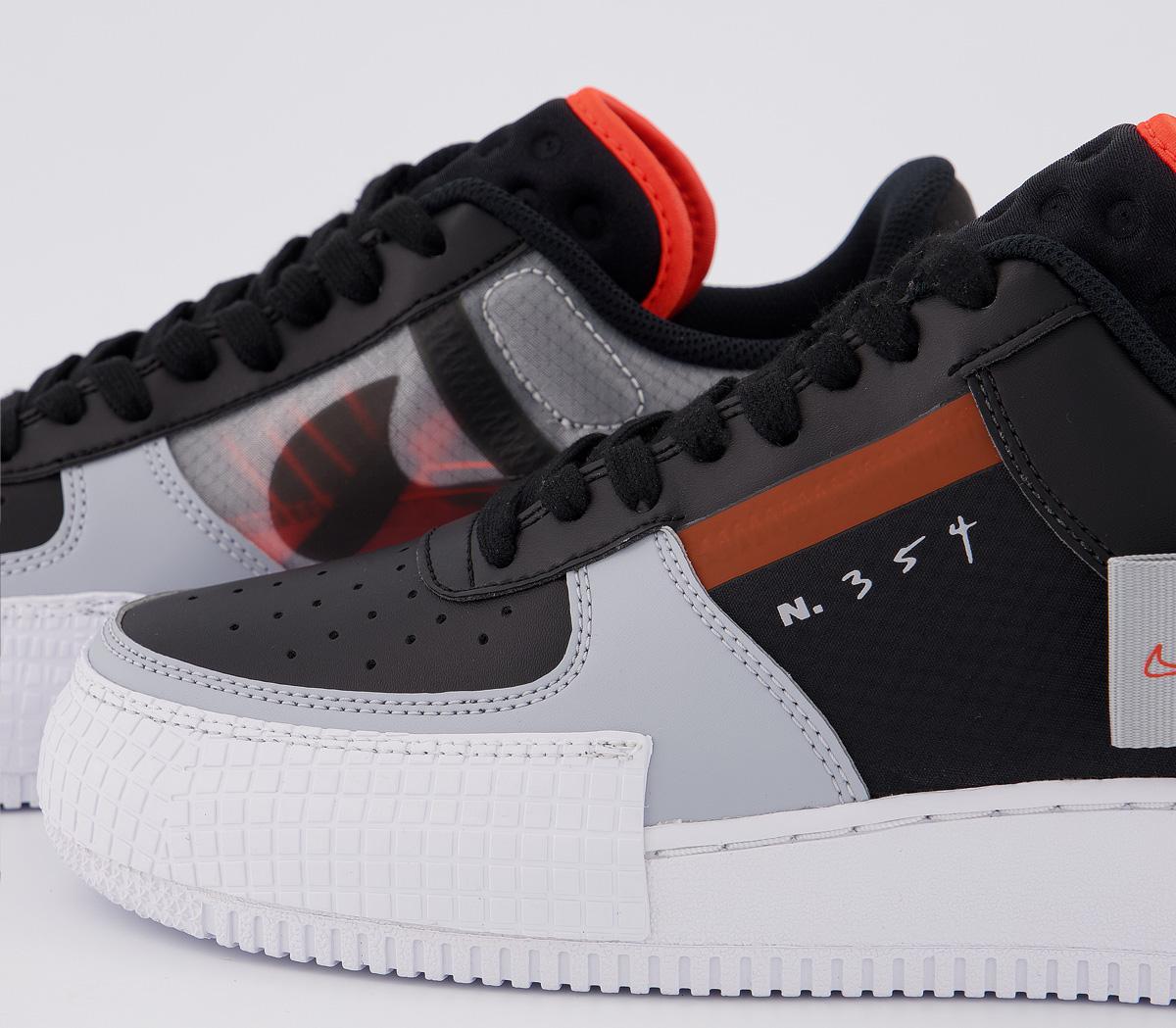 nike air force 1 type black hyper crimson wolf grey white