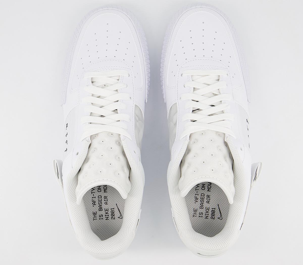 nike air force one type white black