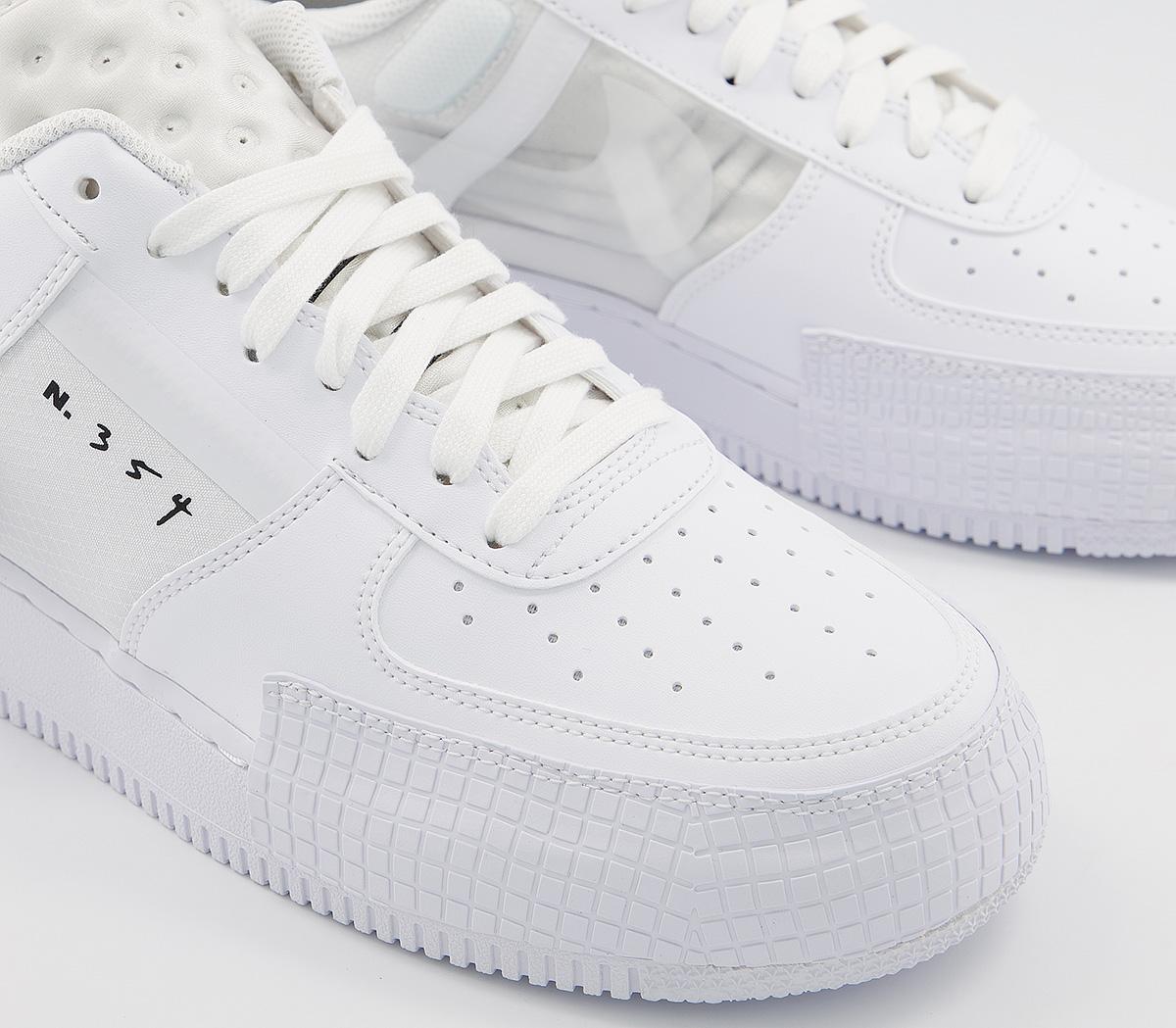 nike air force one type white black