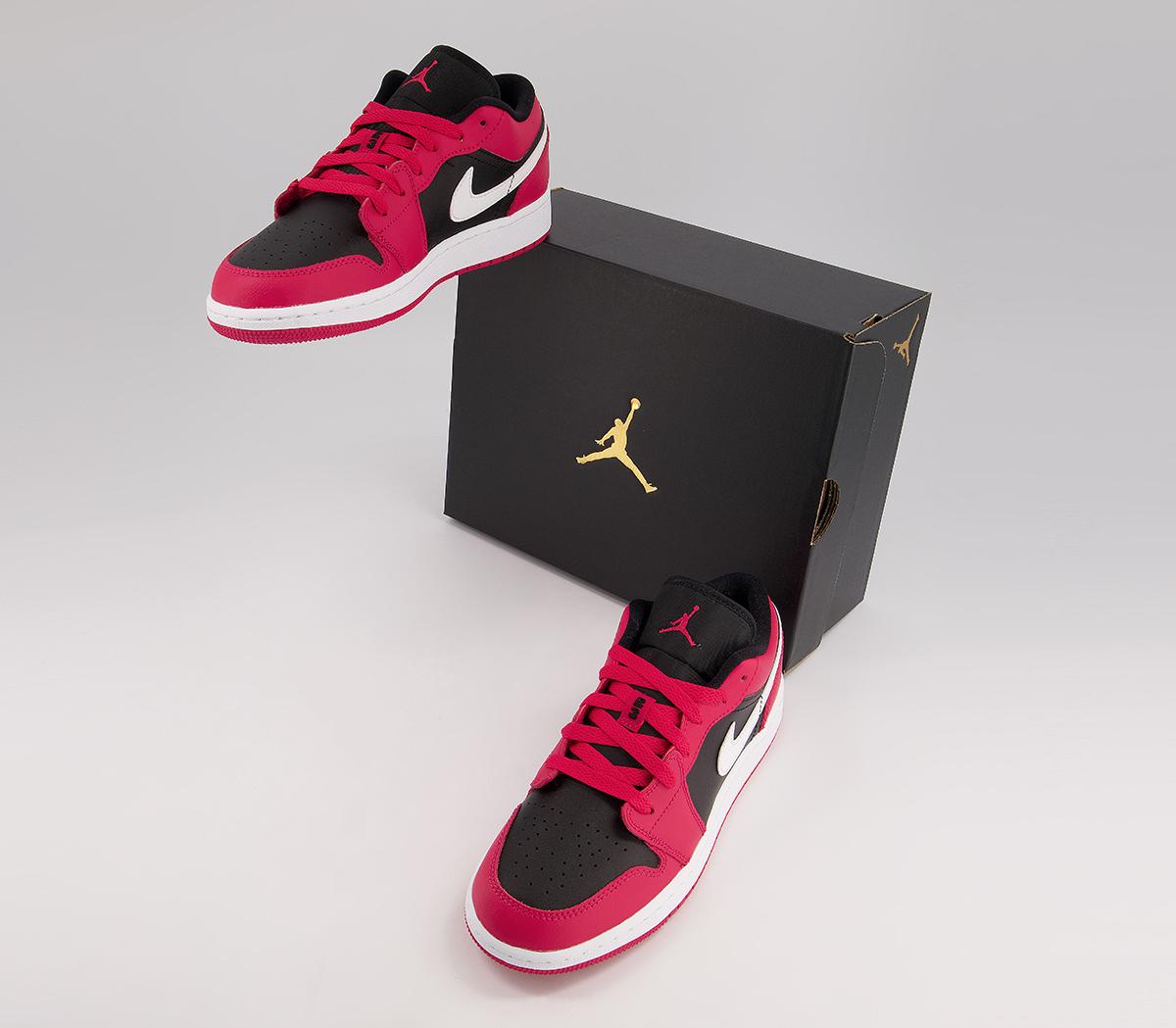 air jordan 1 low black white very berry