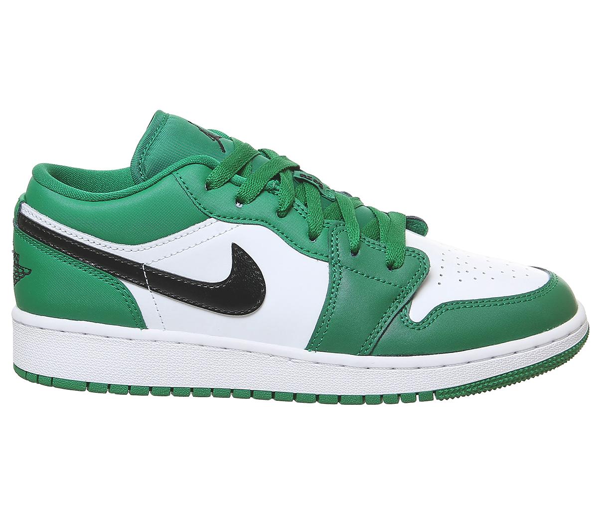 Jordan Air Jordan 1 Low Gs Pine Green Black White - Women's Trainers