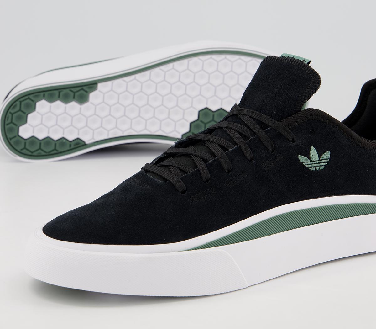 Adidas Sabalo Trainers Core Black White Tech Emerald Mens Trainers