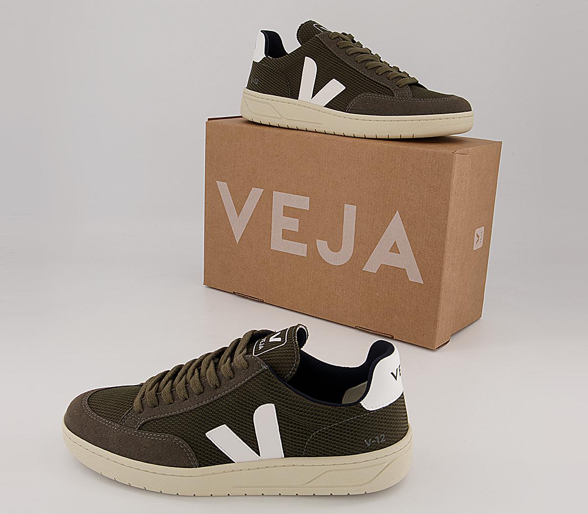 VEJA V-12 Trainers VEJA V-12 Trainers Bmesh Olive White