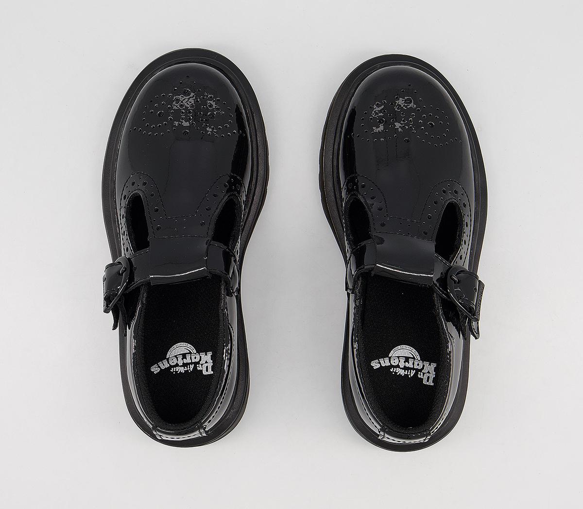 Dr. Martens Polley Mary Jane Junior Shoes Dr. Martens Polley Mary Jane Junior Shoes Black Patent Brogue
