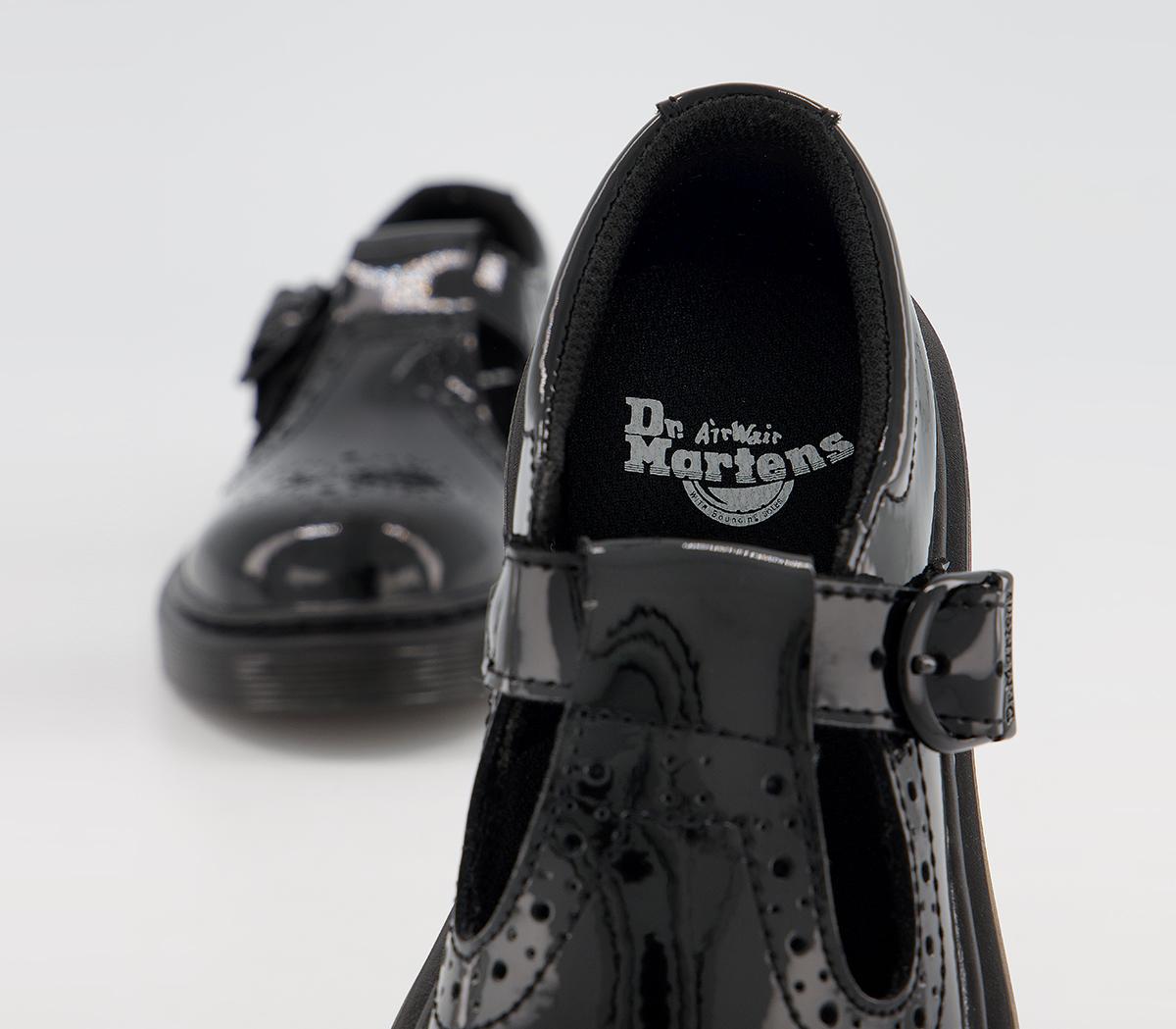 Dr. Martens Polley Mary Jane Junior Shoes Dr. Martens Polley Mary Jane Junior Shoes Black Patent Brogue
