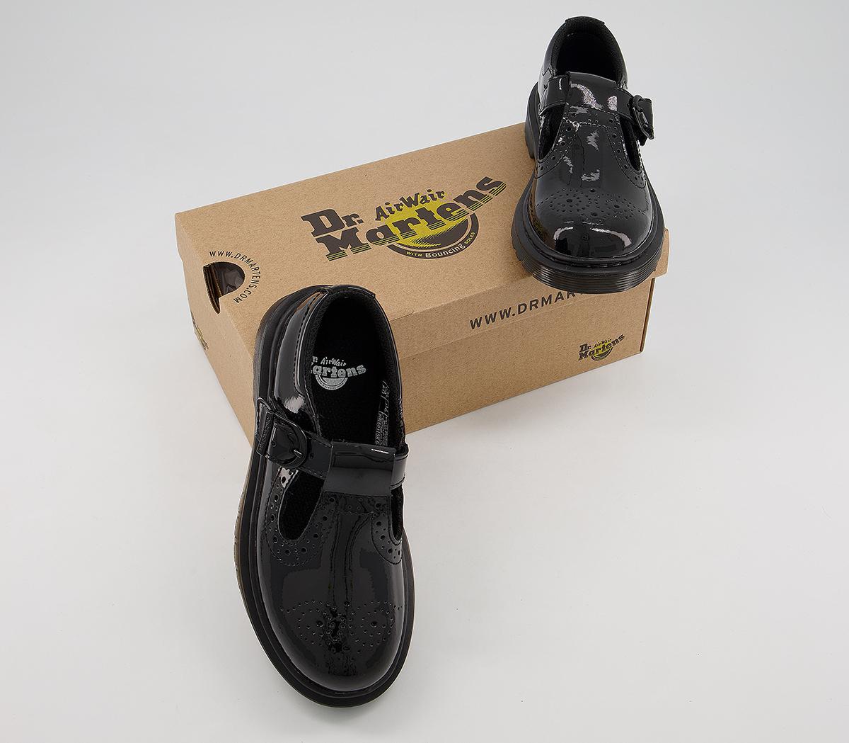 Dr. Martens Polley Mary Jane Junior Shoes Dr. Martens Polley Mary Jane Junior Shoes Black Patent Brogue