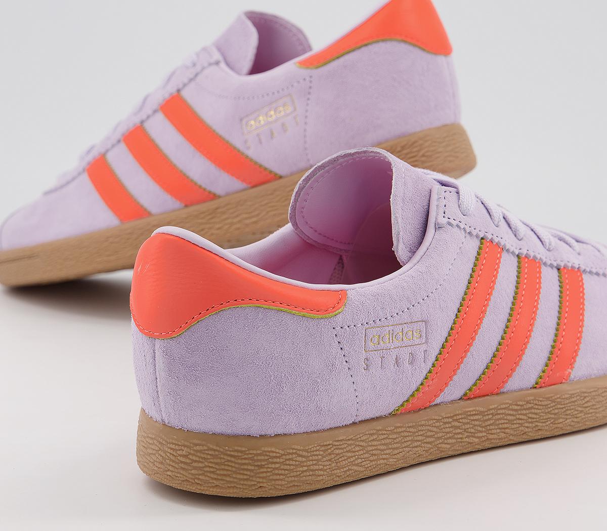 adidas Stadt Purple Tint Signal Coral Shock Yellow - Unisex Sports