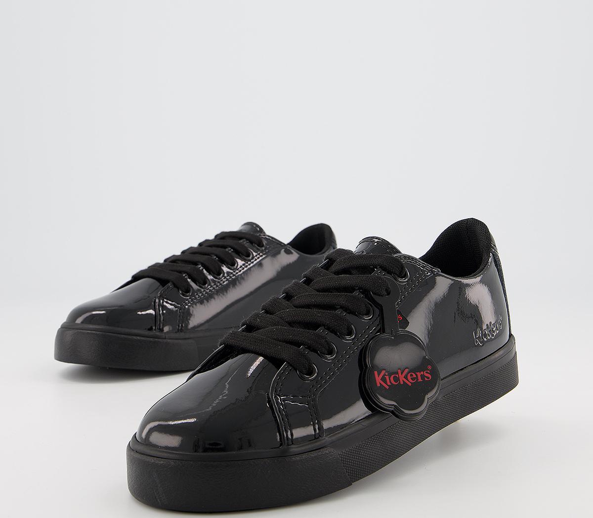 Kickers Tovni Lacer Jnr Trainers Kickers Tovni Lacer Jnr Trainers Black Patent Leather