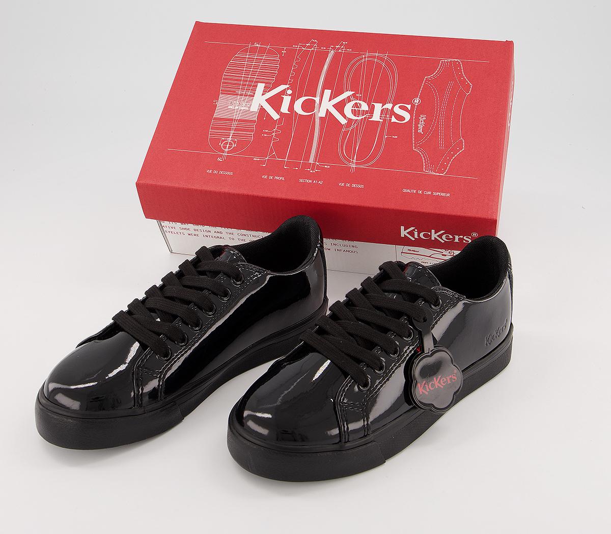 Kickers Tovni Lacer Jnr Trainers Kickers Tovni Lacer Jnr Trainers Black Patent Leather