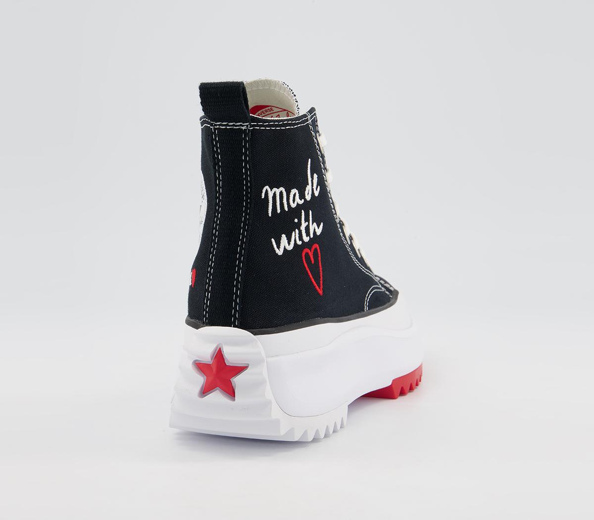 ConverseRunstar Hike TrainersBlack White University Red  Love