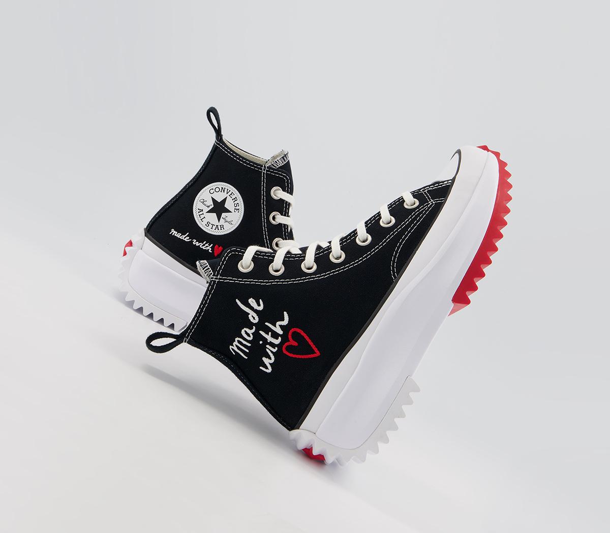 ConverseRunstar Hike TrainersBlack White University Red  Love