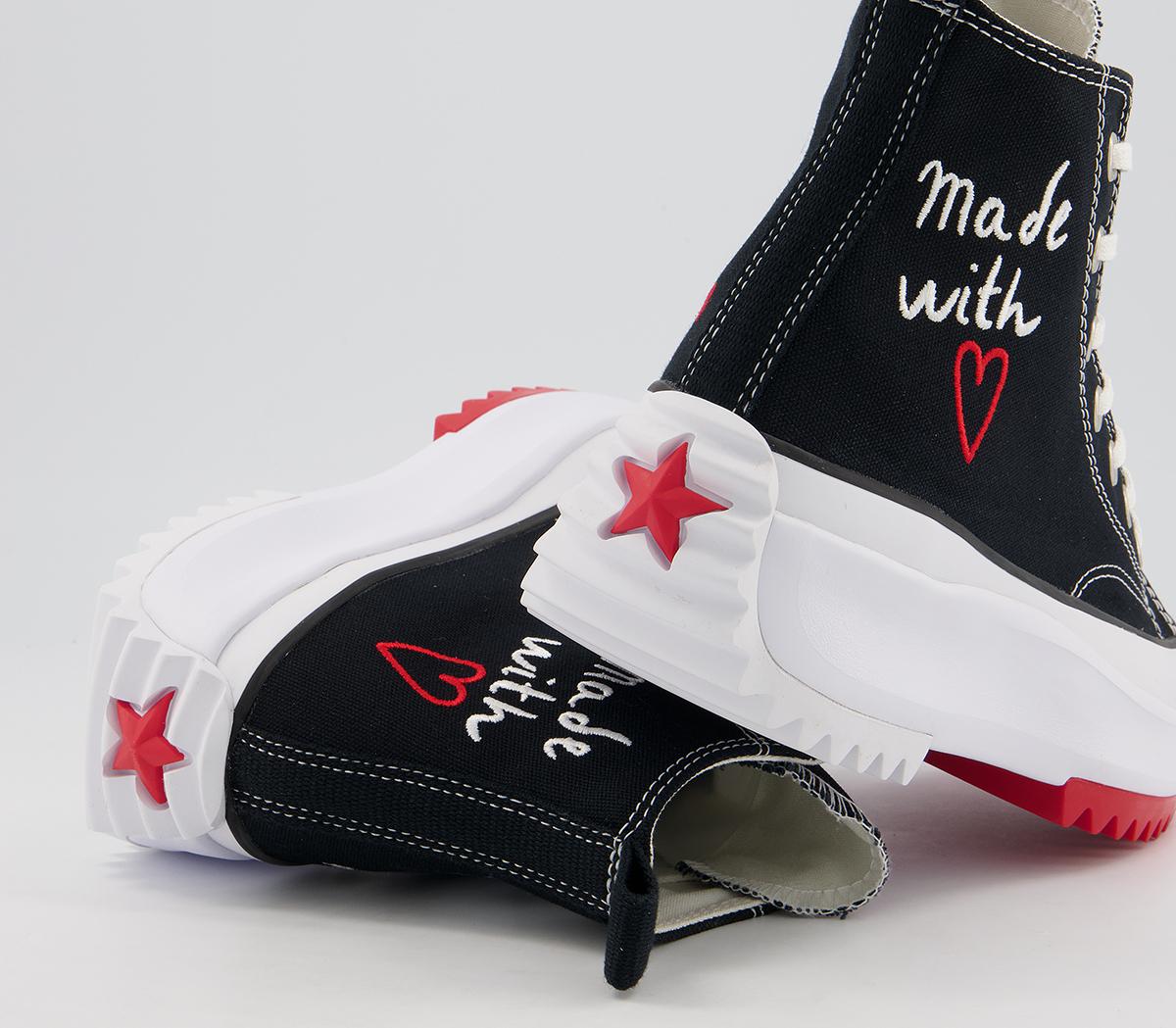 ConverseRunstar Hike TrainersBlack White University Red  Love