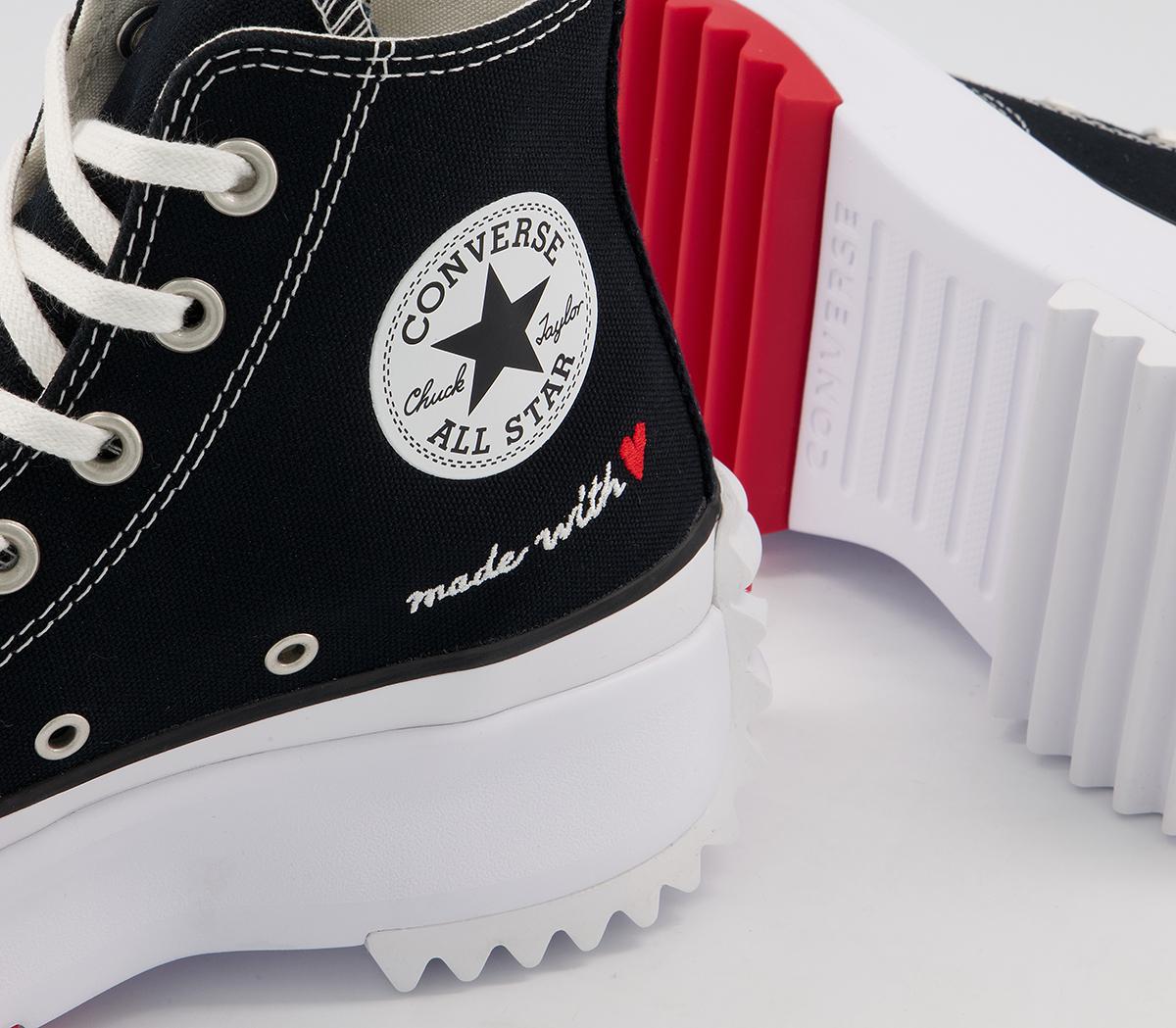 ConverseRunstar Hike TrainersBlack White University Red  Love