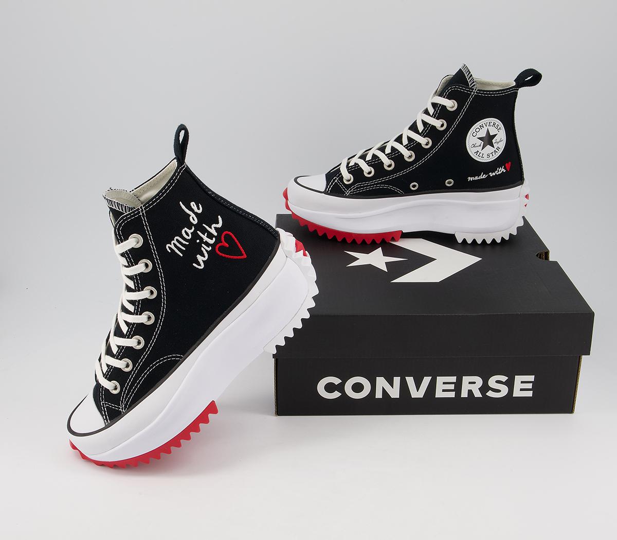 ConverseRunstar Hike TrainersBlack White University Red  Love