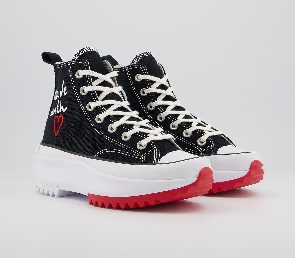 ConverseRunstar Hike TrainersBlack White University Red  Love