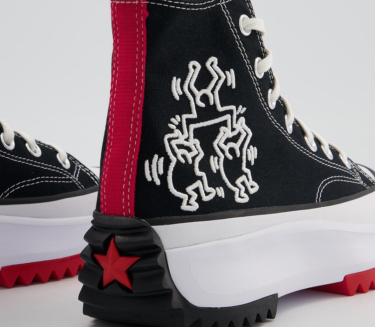 Converse Runstar Hike Trainers Converse Runstar Hike Trainers Keith Haring Black White Red
