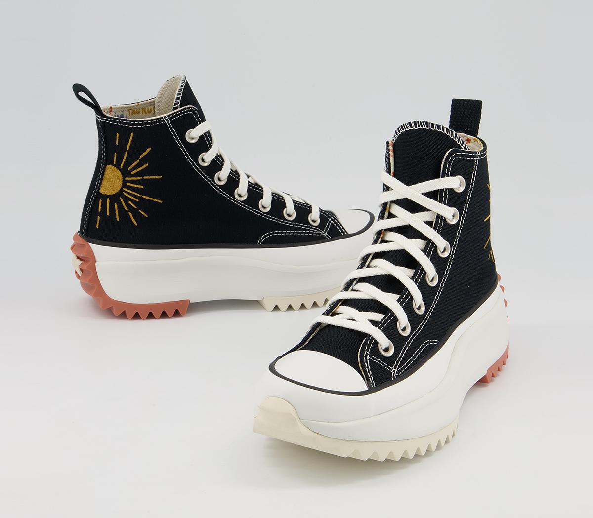 Converse Run Star Hike Platform Trainers Converse Run Star Hike Platform Trainers Mystic World Black White