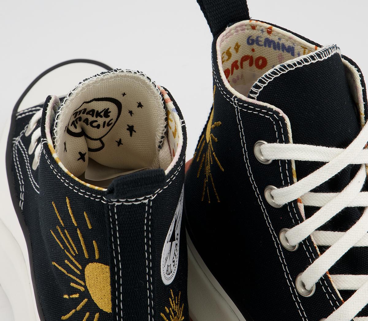 Converse Run Star Hike Platform Trainers Converse Run Star Hike Platform Trainers Mystic World Black White