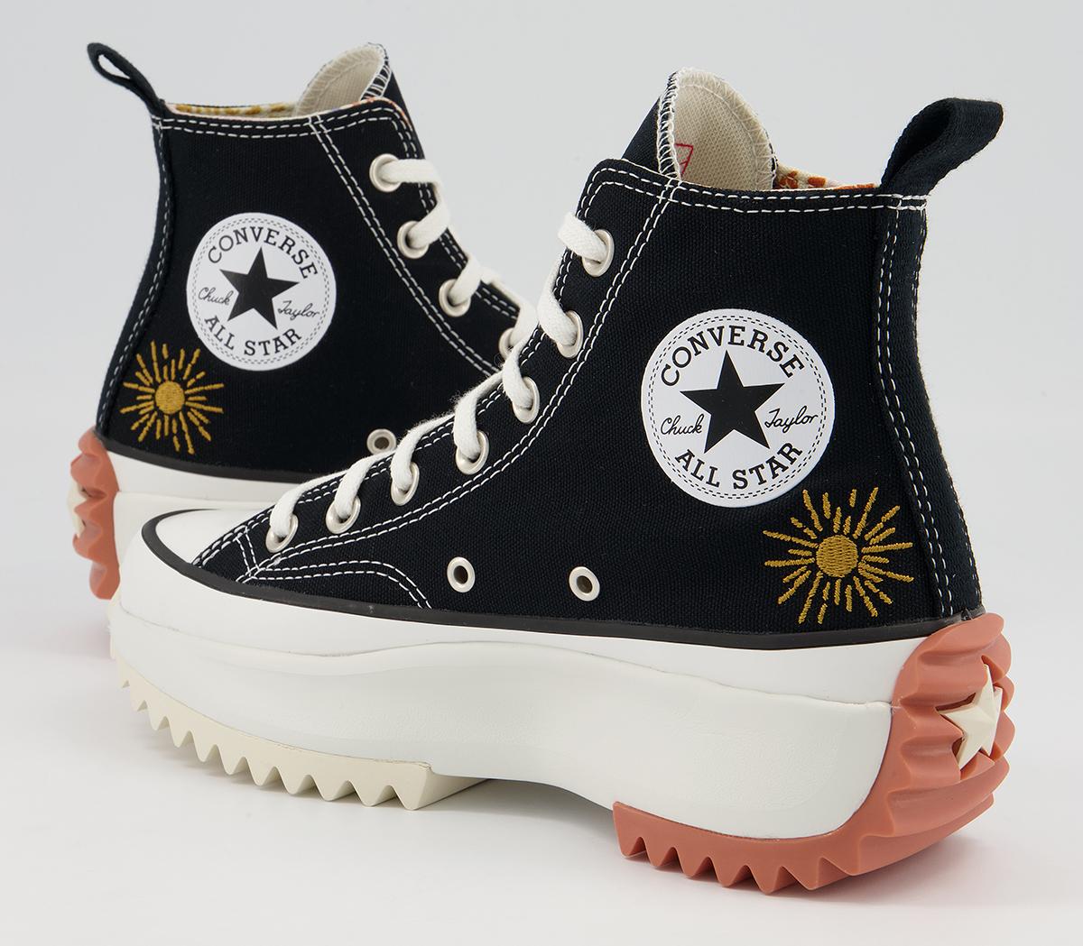 Converse Run Star Hike Platform Trainers Converse Run Star Hike Platform Trainers Mystic World Black White