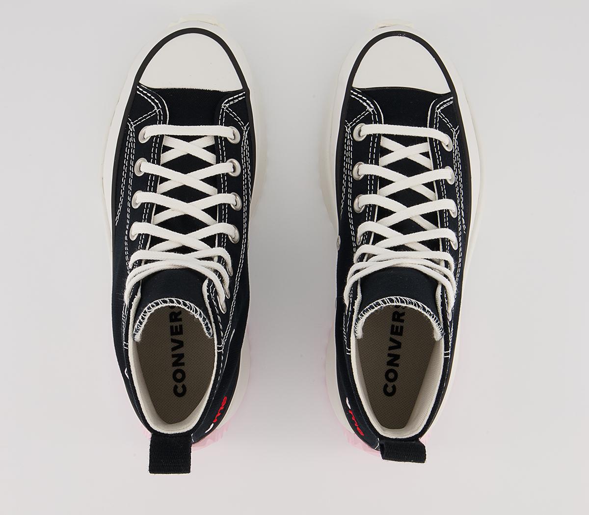 Converse Runstar Hike Platform Trainers Converse Runstar Hike Platform Trainers Black University Red Cherry Blossom