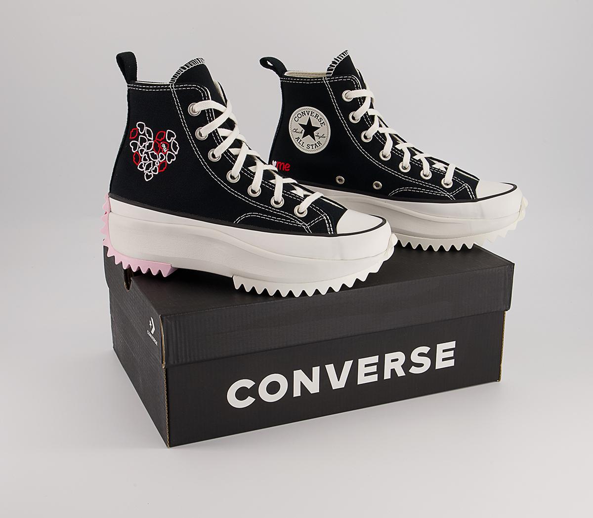 Converse Runstar Hike Platform Trainers Converse Runstar Hike Platform Trainers Black University Red Cherry Blossom