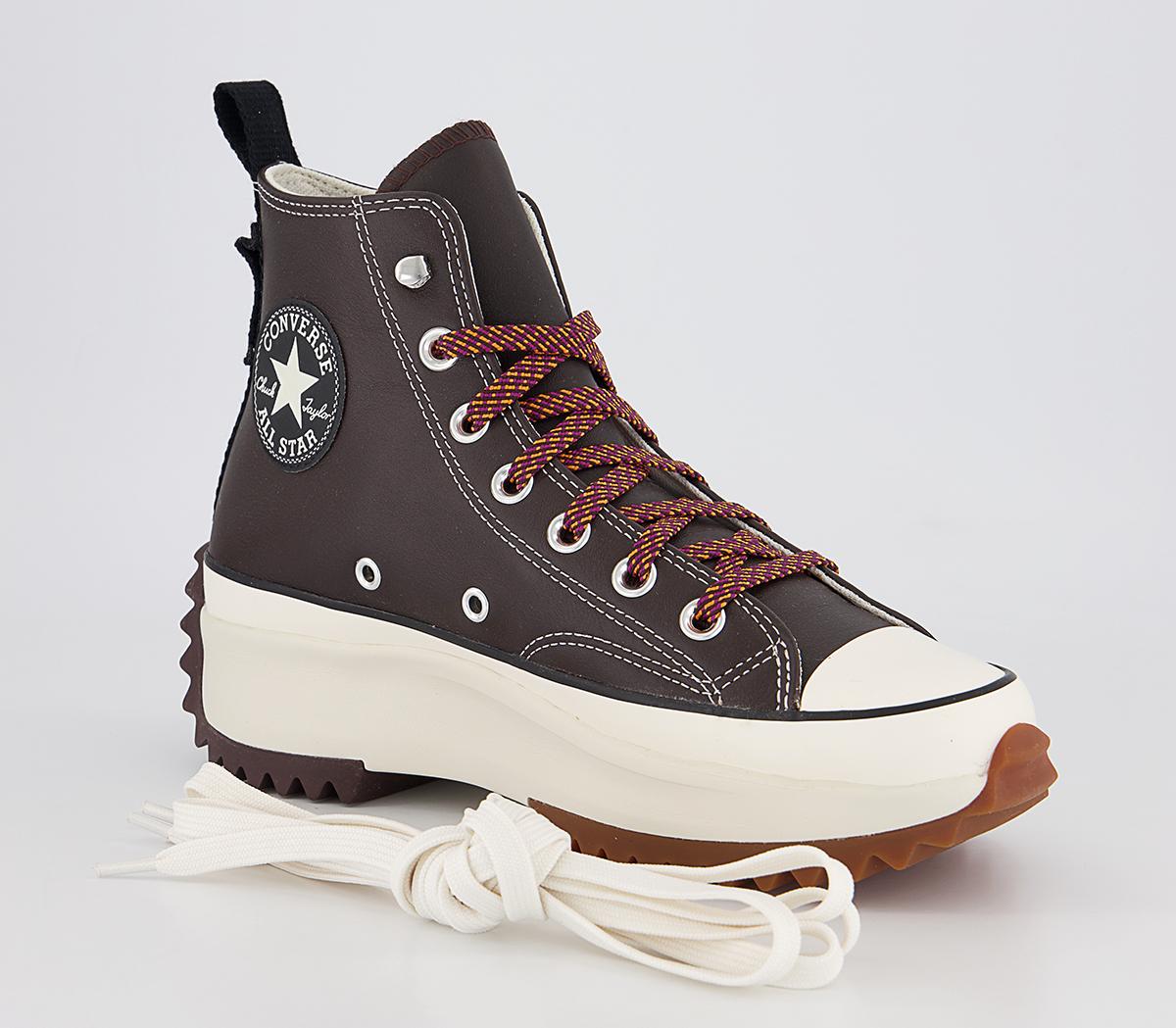 Converse Run Star Hike Platform Trainers Dark Root Egret Black