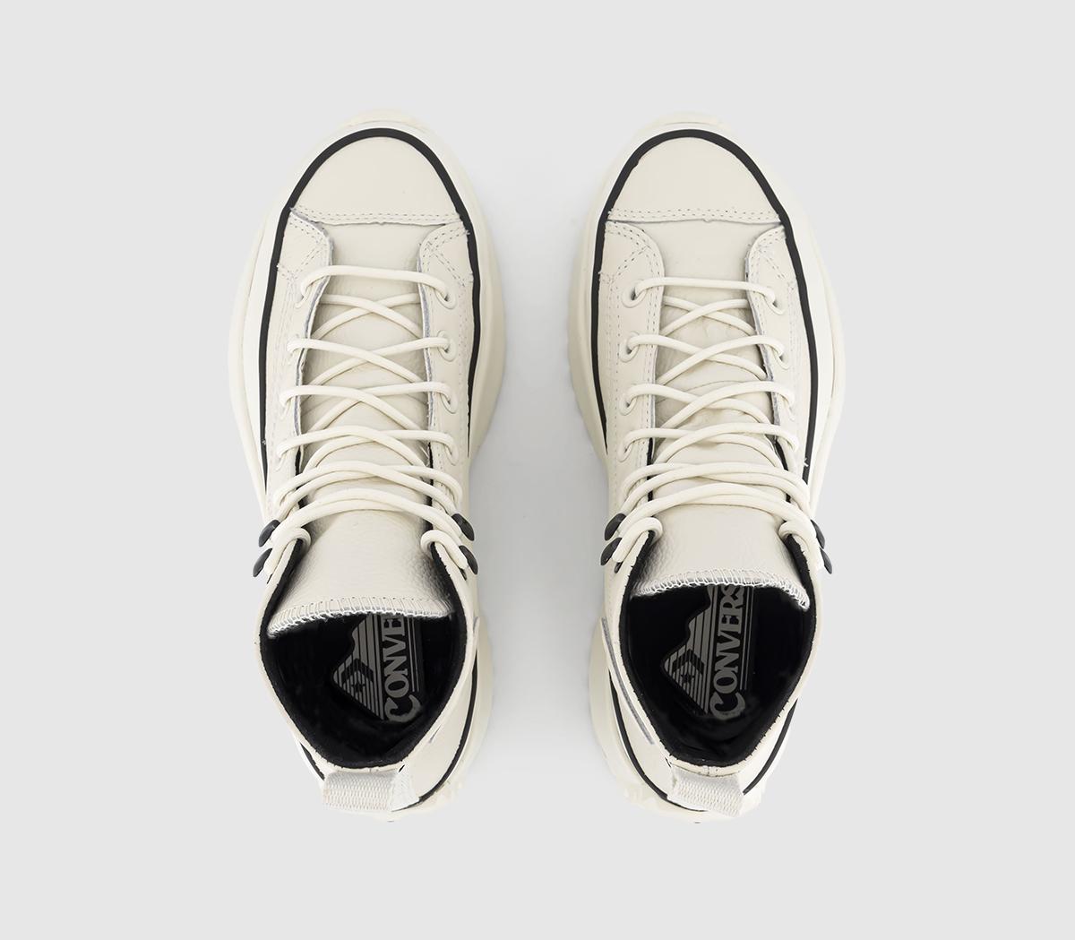 Converse Run Star Hike Trainers Egret Black White - Women's Trainers