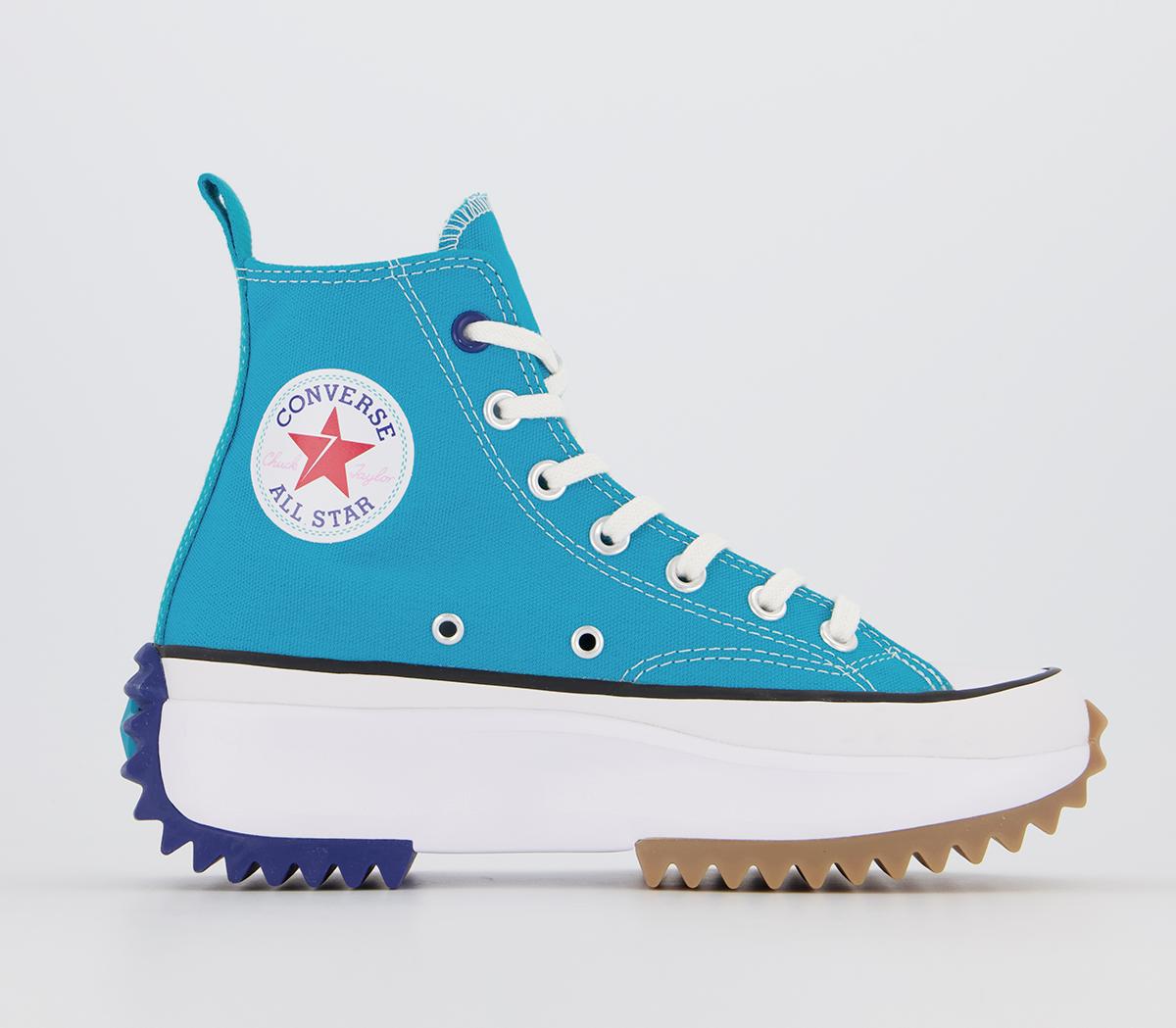 Converse Run Star Hike Trainers Rapid Teal Rush Blue White - Women's  Trainers