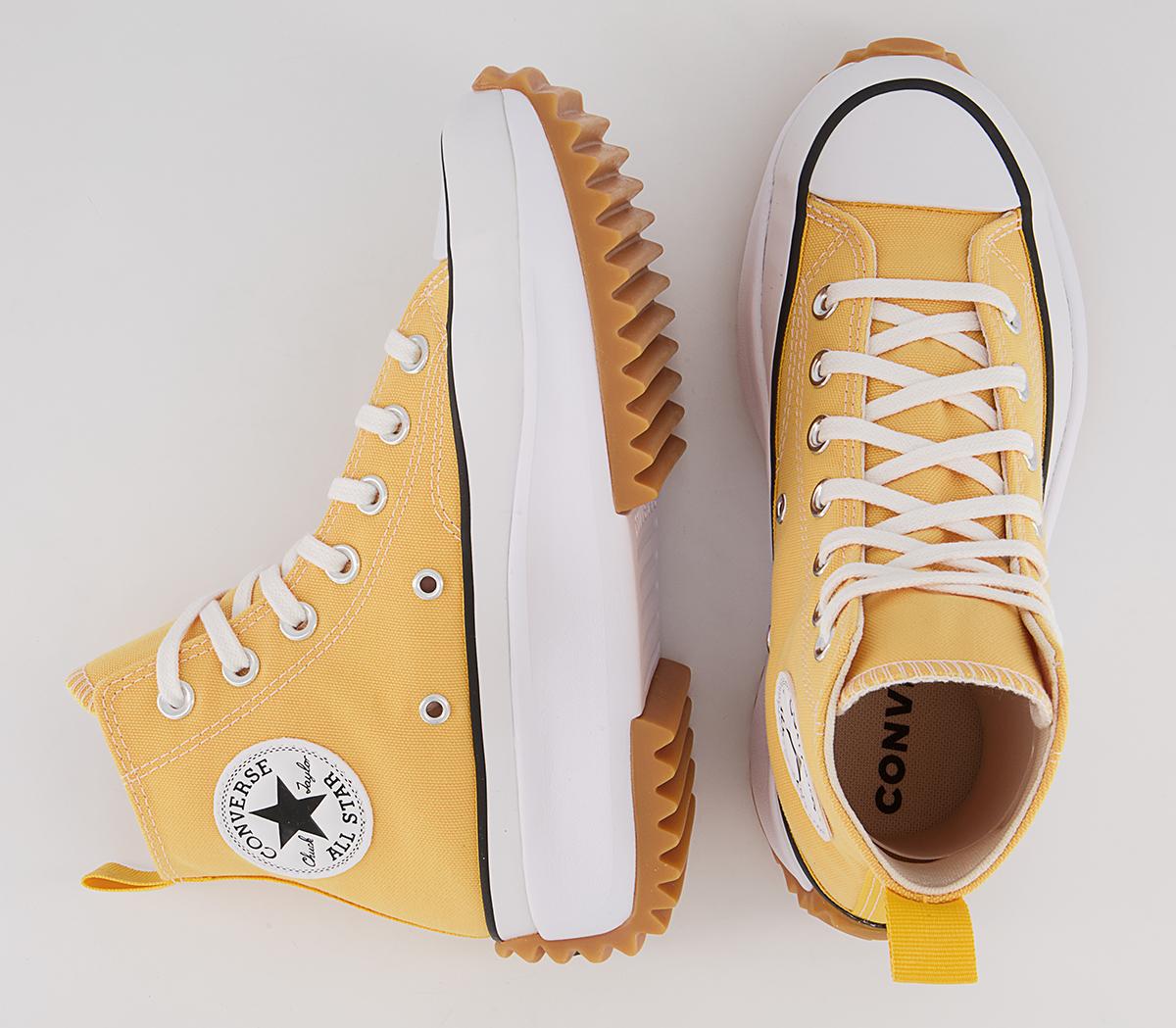 Converse Run Star Hike Platform Trainers Converse Run Star Hike Platform Trainers Citron Zest Black White