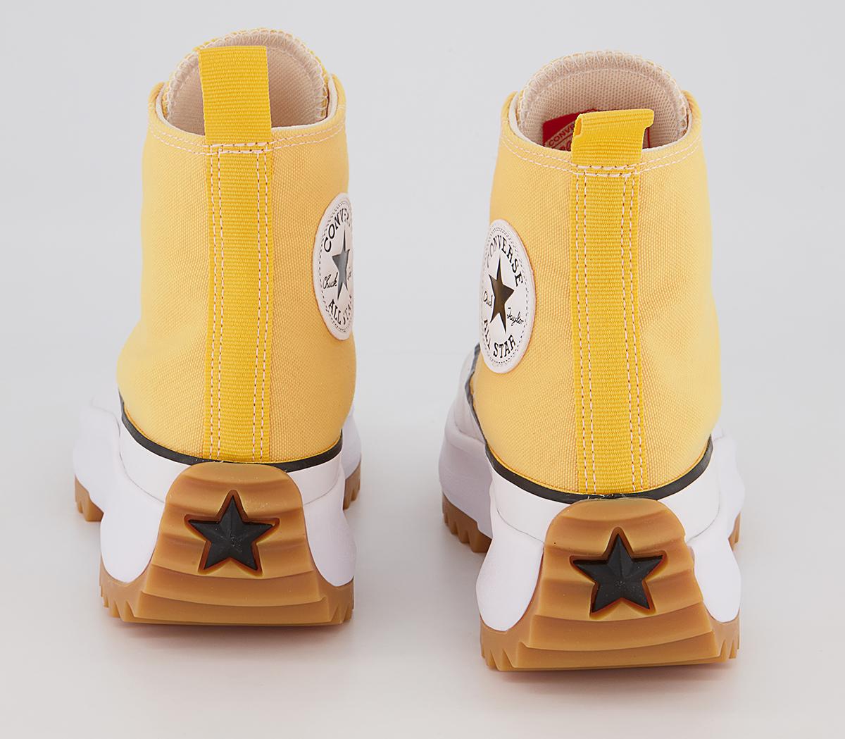 Converse Run Star Hike Platform Trainers Converse Run Star Hike Platform Trainers Citron Zest Black White
