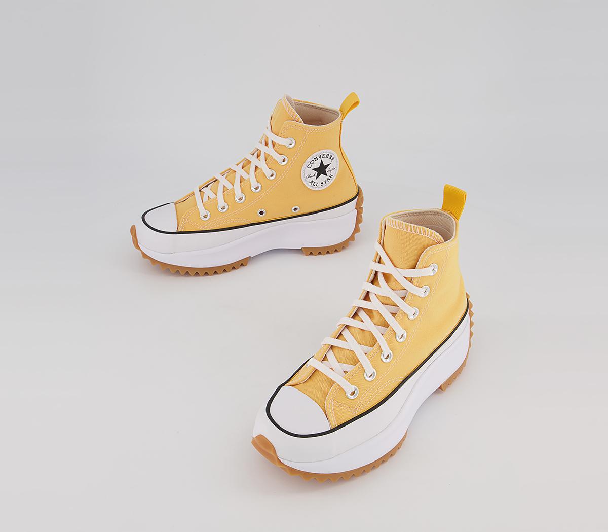 Converse Run Star Hike Platform Trainers Converse Run Star Hike Platform Trainers Citron Zest Black White