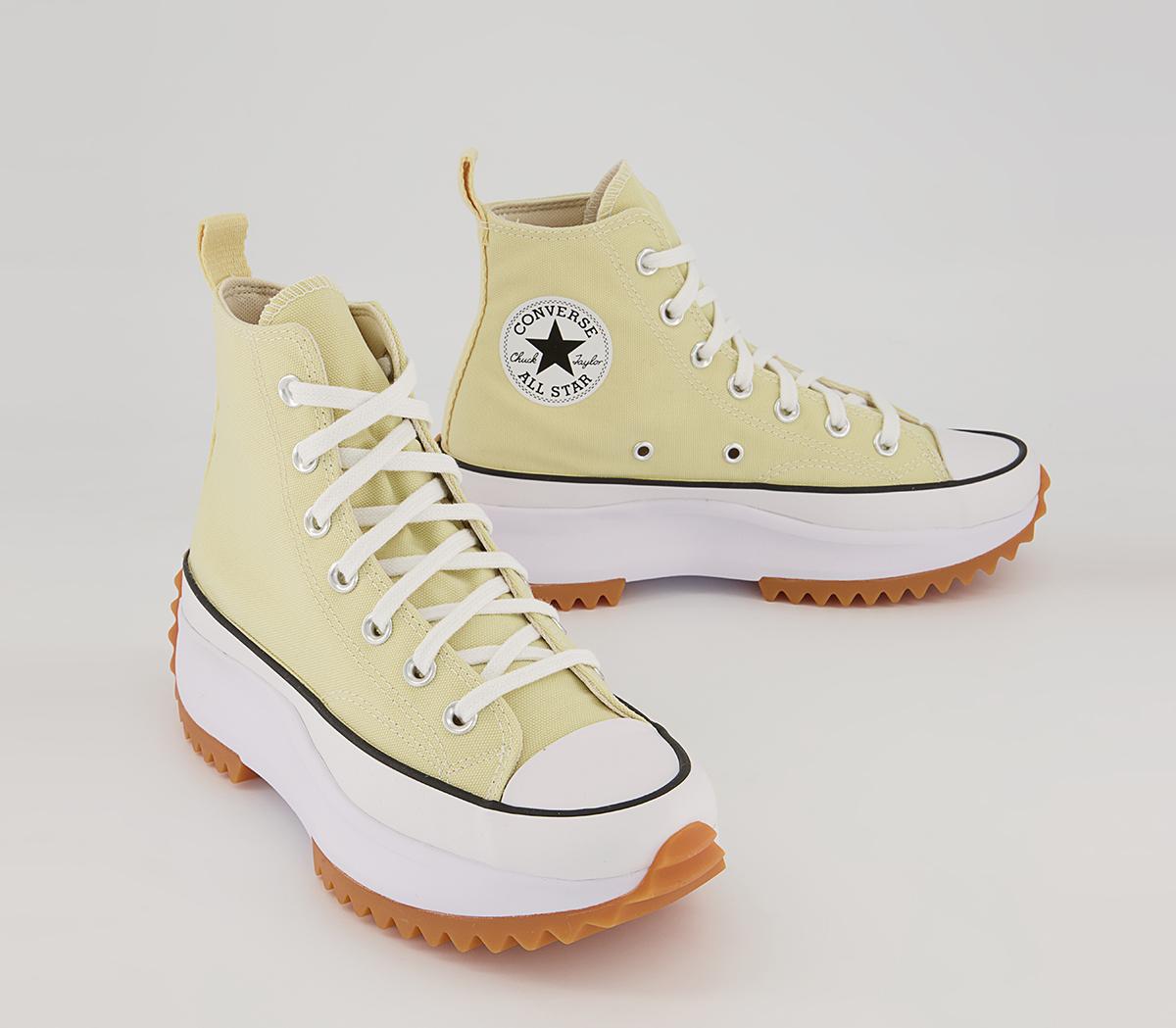 Converse Run Star Hike Trainers Lemon Drop Black White - Women's Trainers