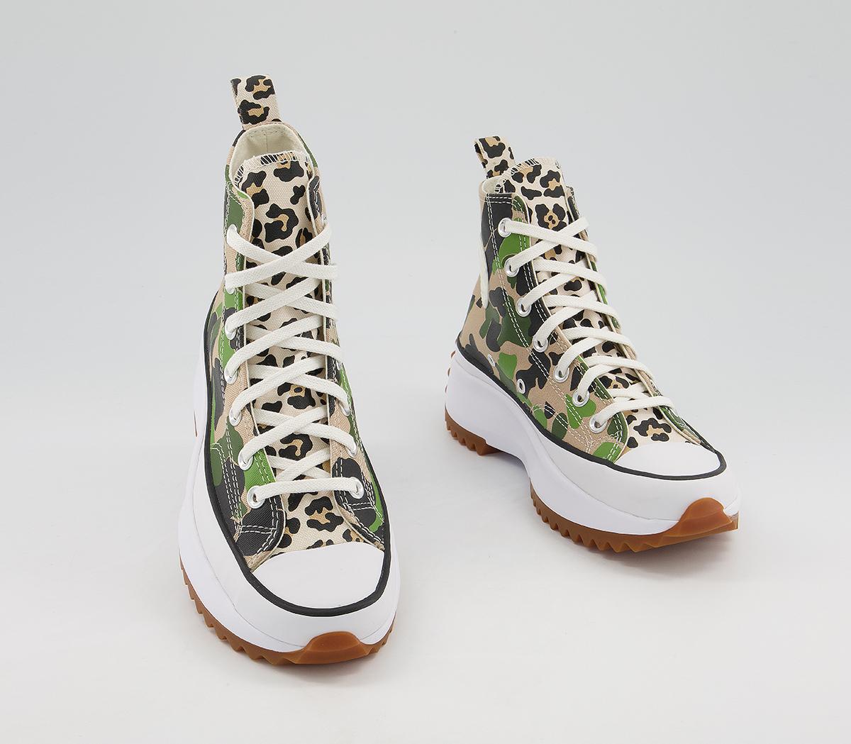 ConverseRunstar Hike TrainersCamouflage Candied Ginger Green White