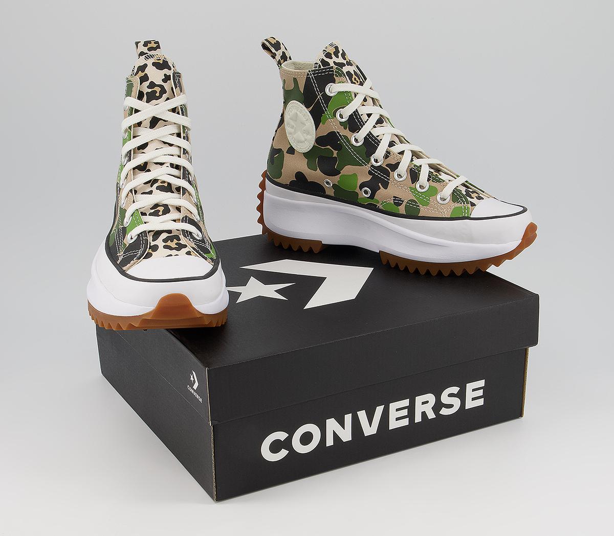 ConverseRunstar Hike TrainersCamouflage Candied Ginger Green White