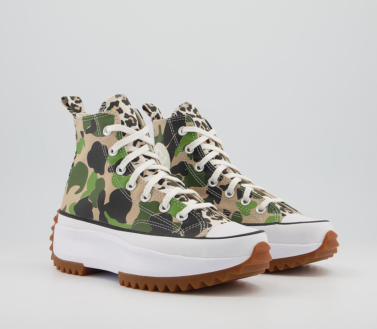 ConverseRunstar Hike TrainersCamouflage Candied Ginger Green White