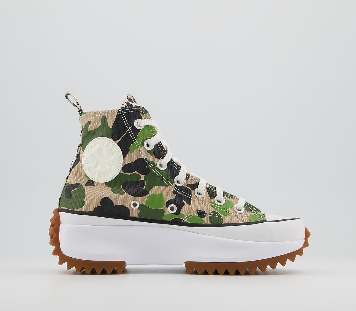 Converse Runstar Hike Trainers Camouflage Candied Ginger Green White -  Unisex Sports