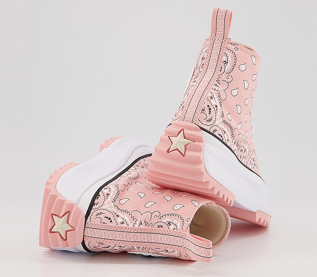 Converse Run Star Hike Platform Trainers Converse Run Star Hike Platform Trainers Storm Pink White Black Paisley