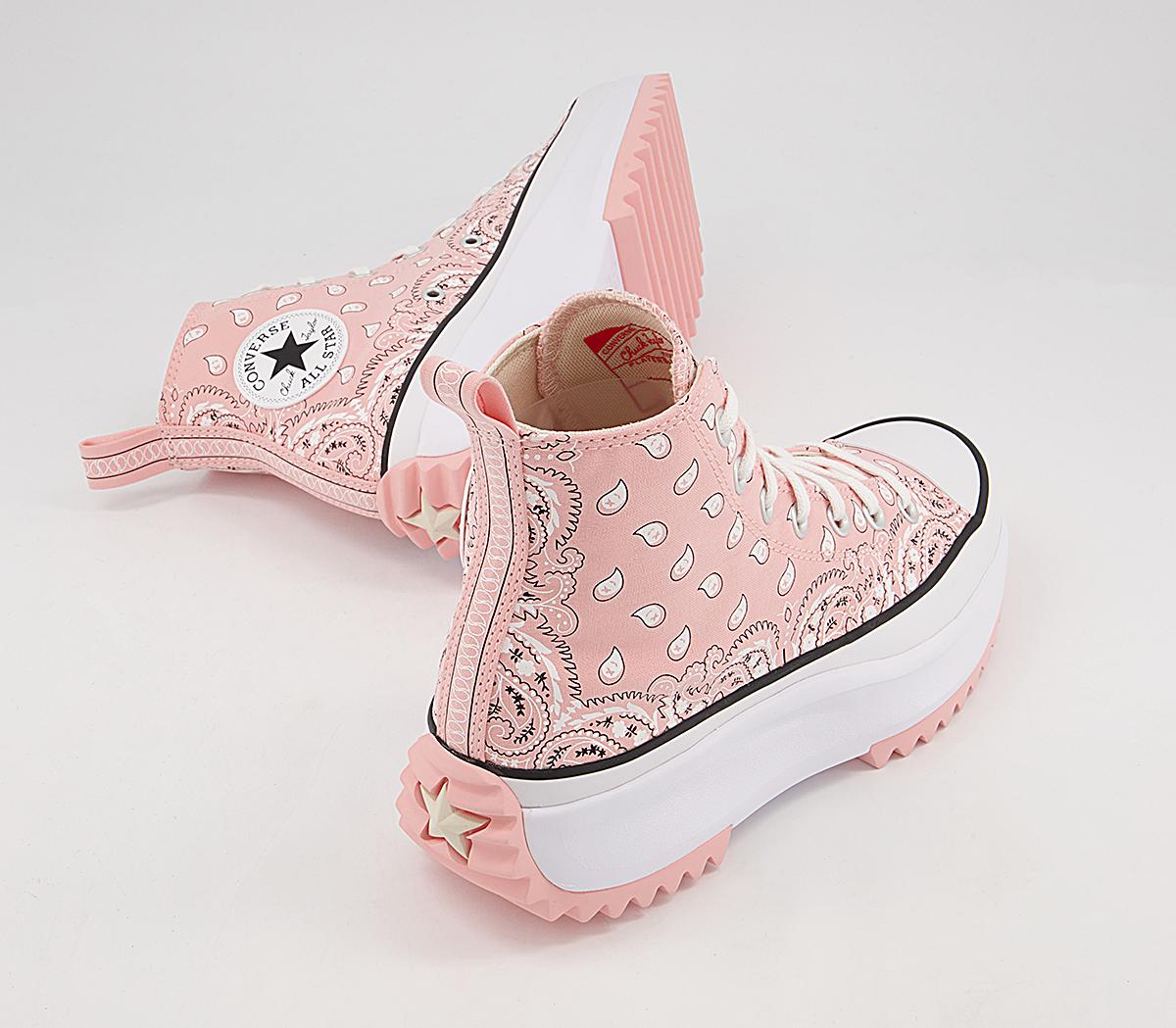 Converse Run Star Hike Platform Trainers Converse Run Star Hike Platform Trainers Storm Pink White Black Paisley