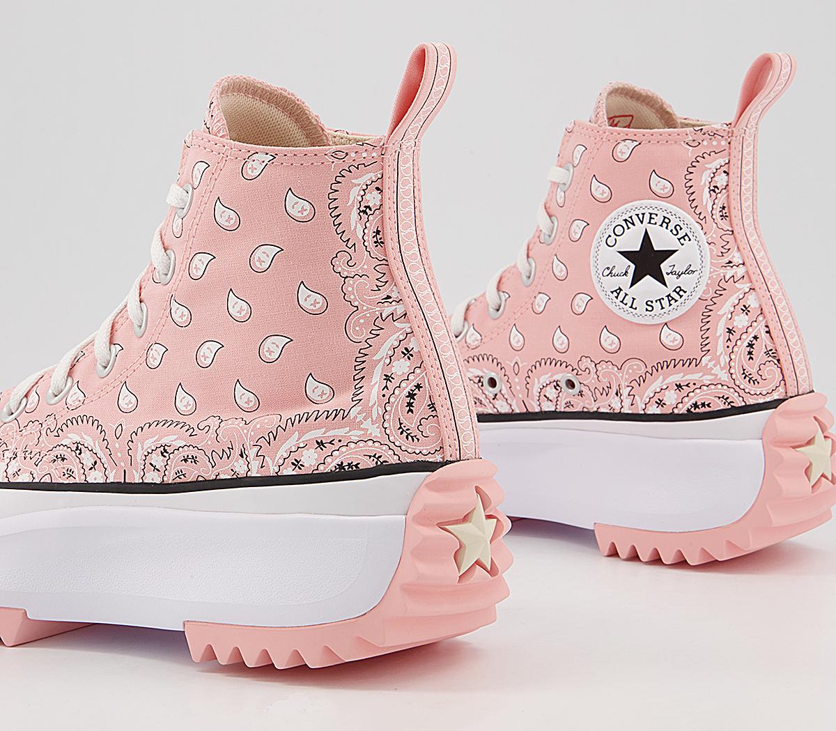 Converse Run Star Hike Platform Trainers Converse Run Star Hike Platform Trainers Storm Pink White Black Paisley