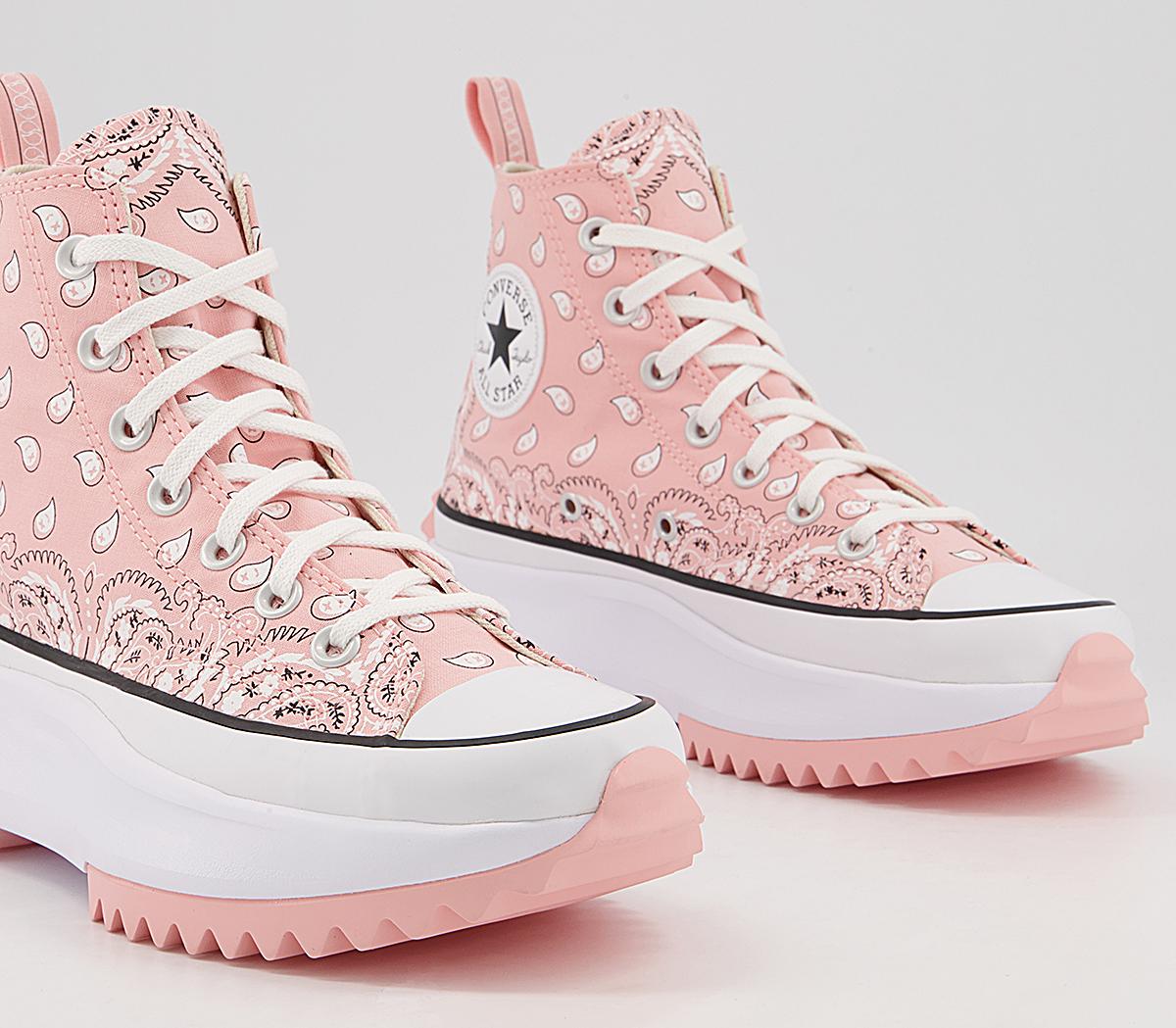Converse Run Star Hike Platform Trainers Converse Run Star Hike Platform Trainers Storm Pink White Black Paisley