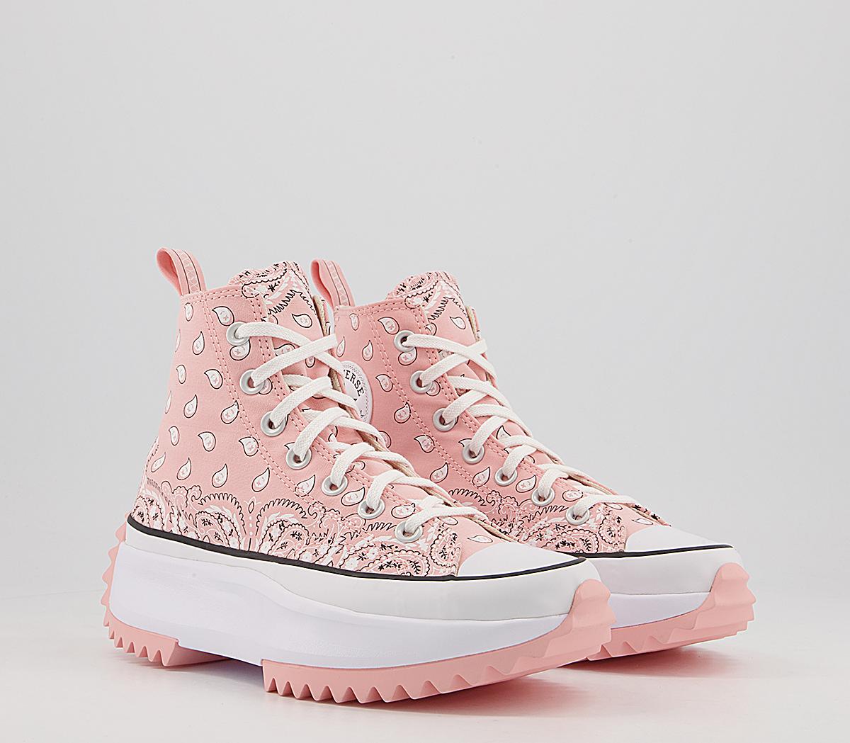 Converse Run Star Hike Platform Trainers Converse Run Star Hike Platform Trainers Storm Pink White Black Paisley
