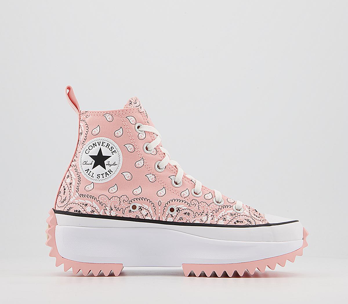 converse run star hike white pink