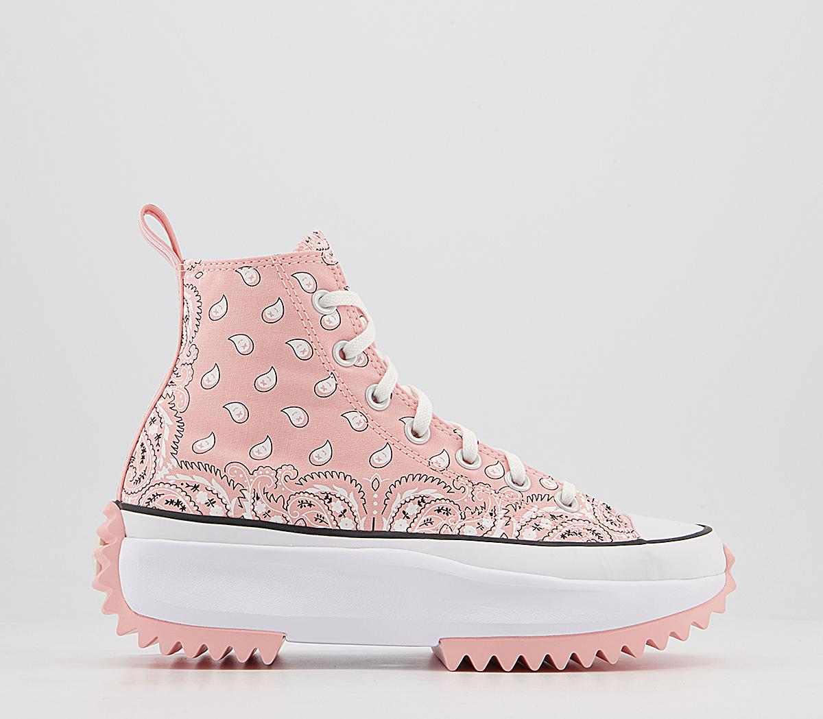 Converse Run Star Hike Platform Trainers Converse Run Star Hike Platform Trainers Storm Pink White Black Paisley