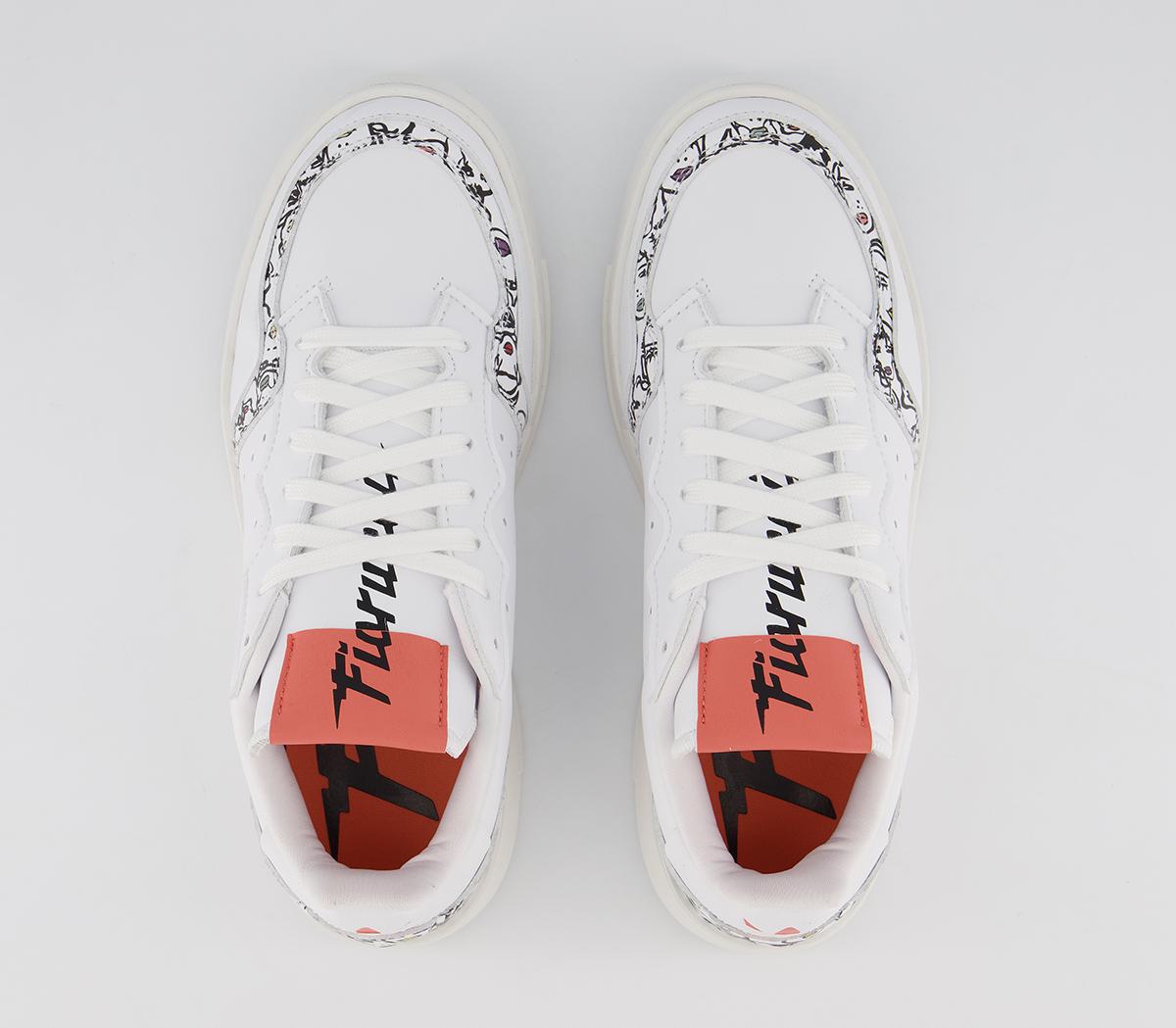 adidasSupercourtFioruci White Core Black Semi Coral