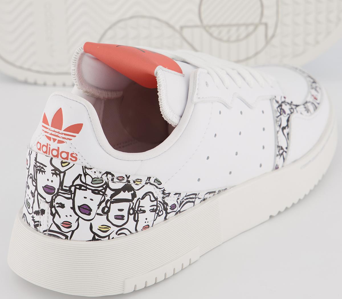 adidasSupercourtFioruci White Core Black Semi Coral