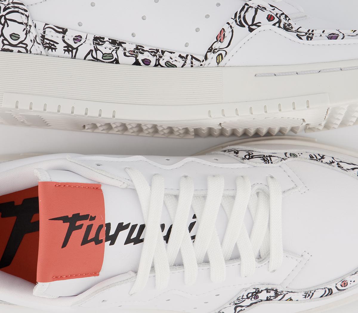 adidasSupercourtFioruci White Core Black Semi Coral