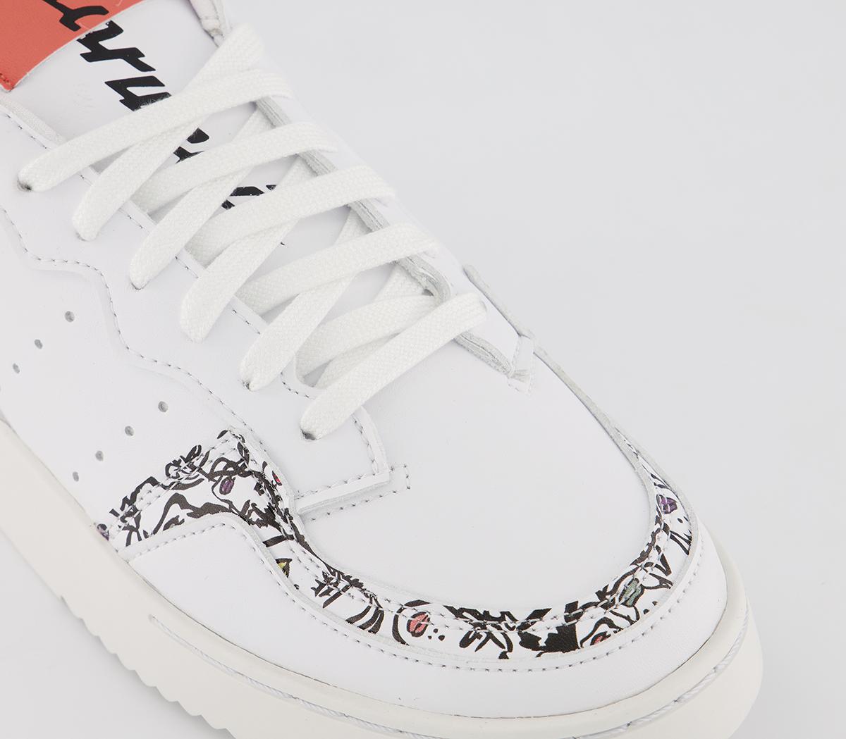 adidasSupercourtFioruci White Core Black Semi Coral