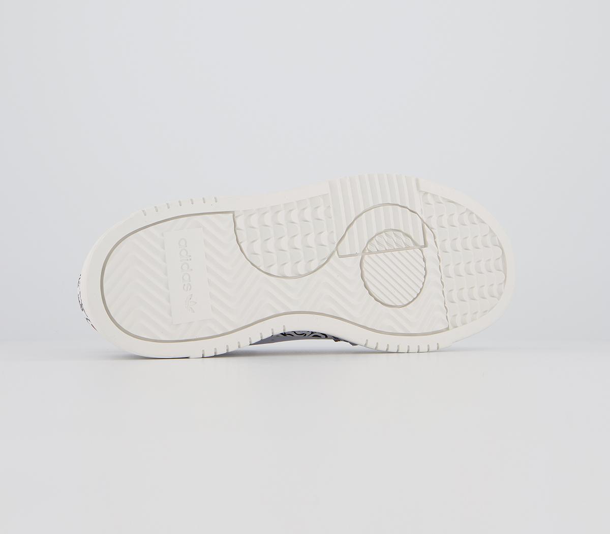 adidasSupercourtFioruci White Core Black Semi Coral