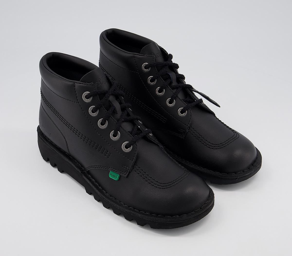 KickersKick Hi BootsBlack Black Leather