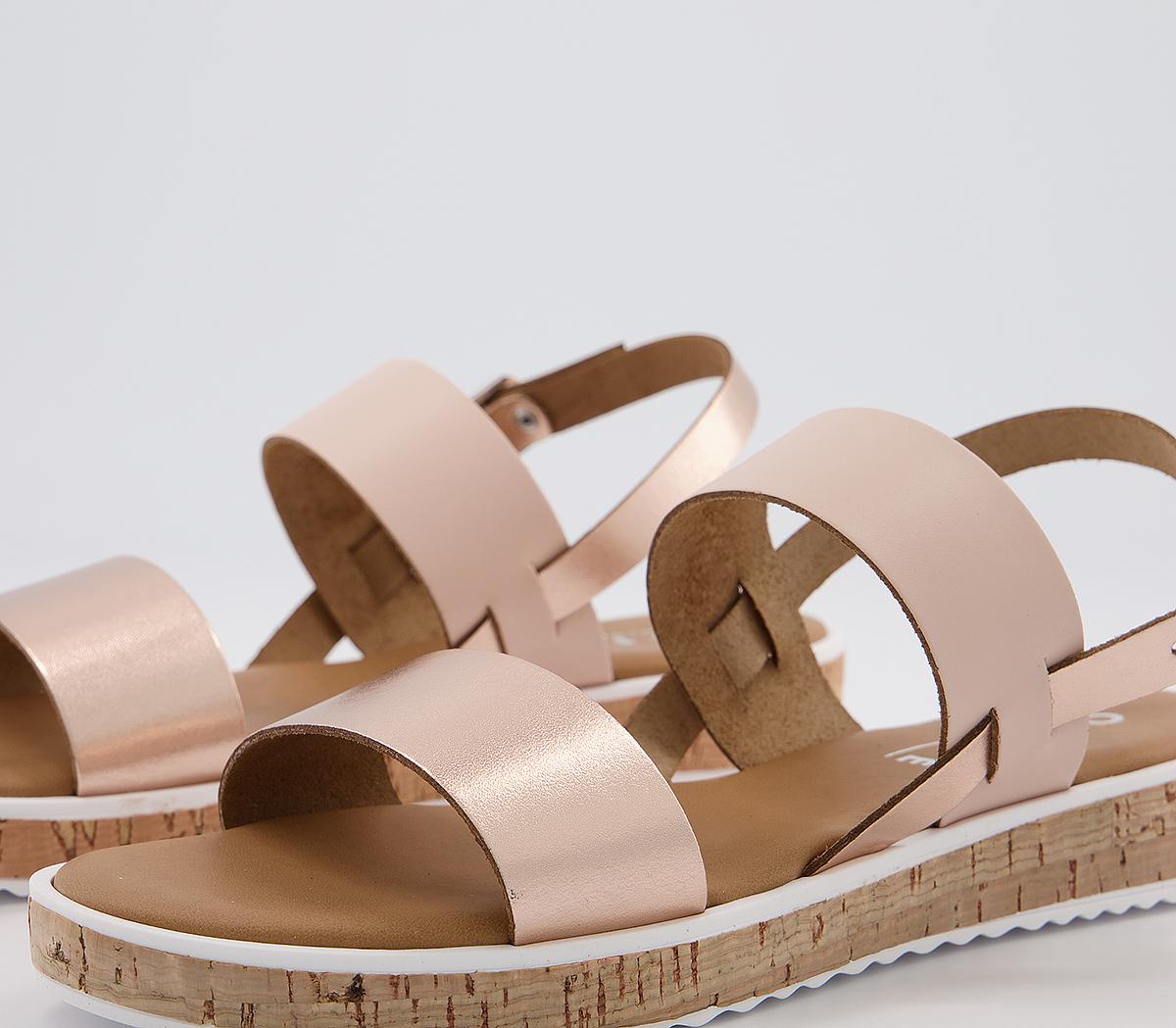 OFFICE Sense Cork Sole Sandal Rose Gold Mix Women’s Sandals